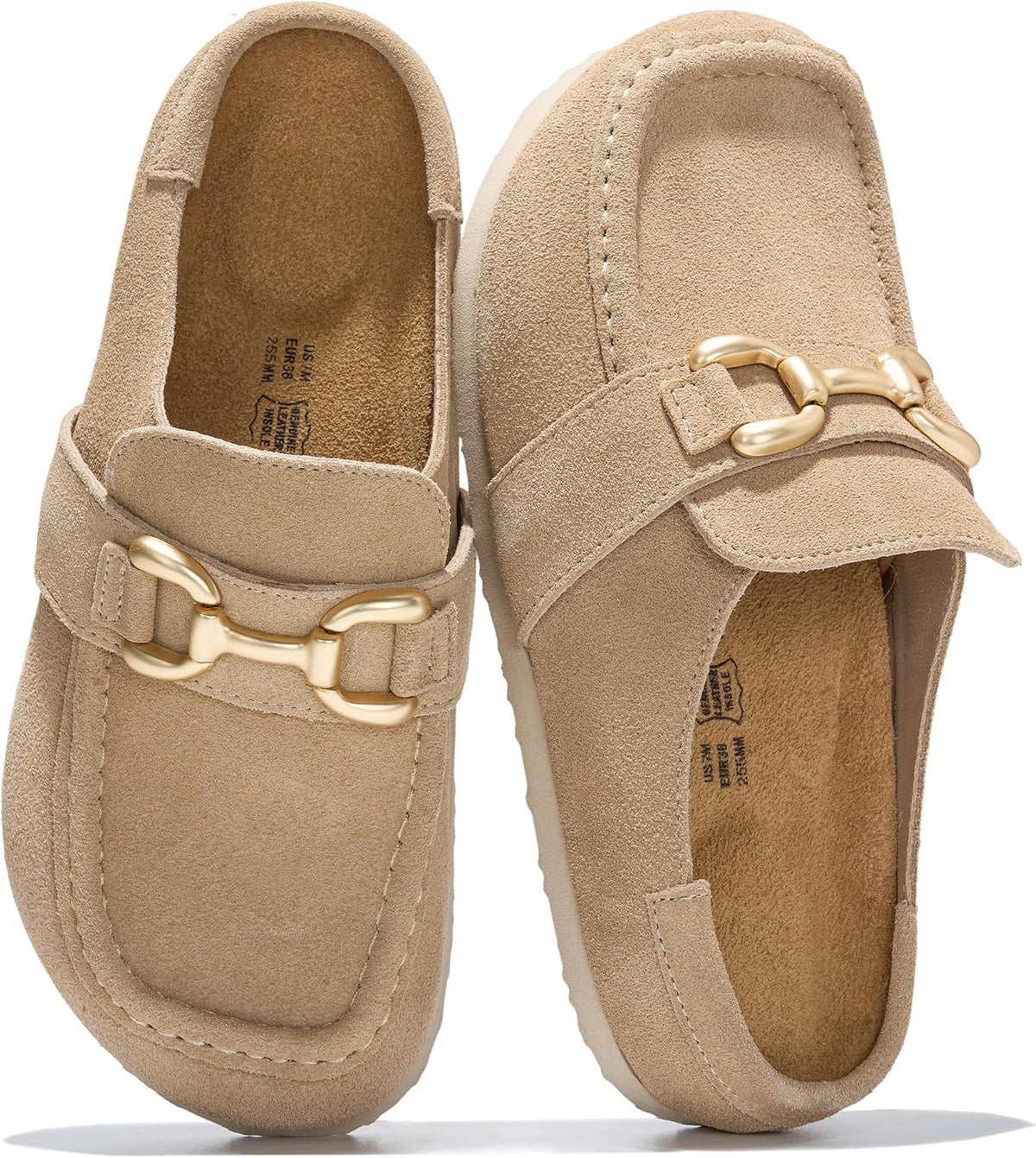 Project Cloud 100% Genuine Leather Moccasin Clogs for Women Fall Shoes
