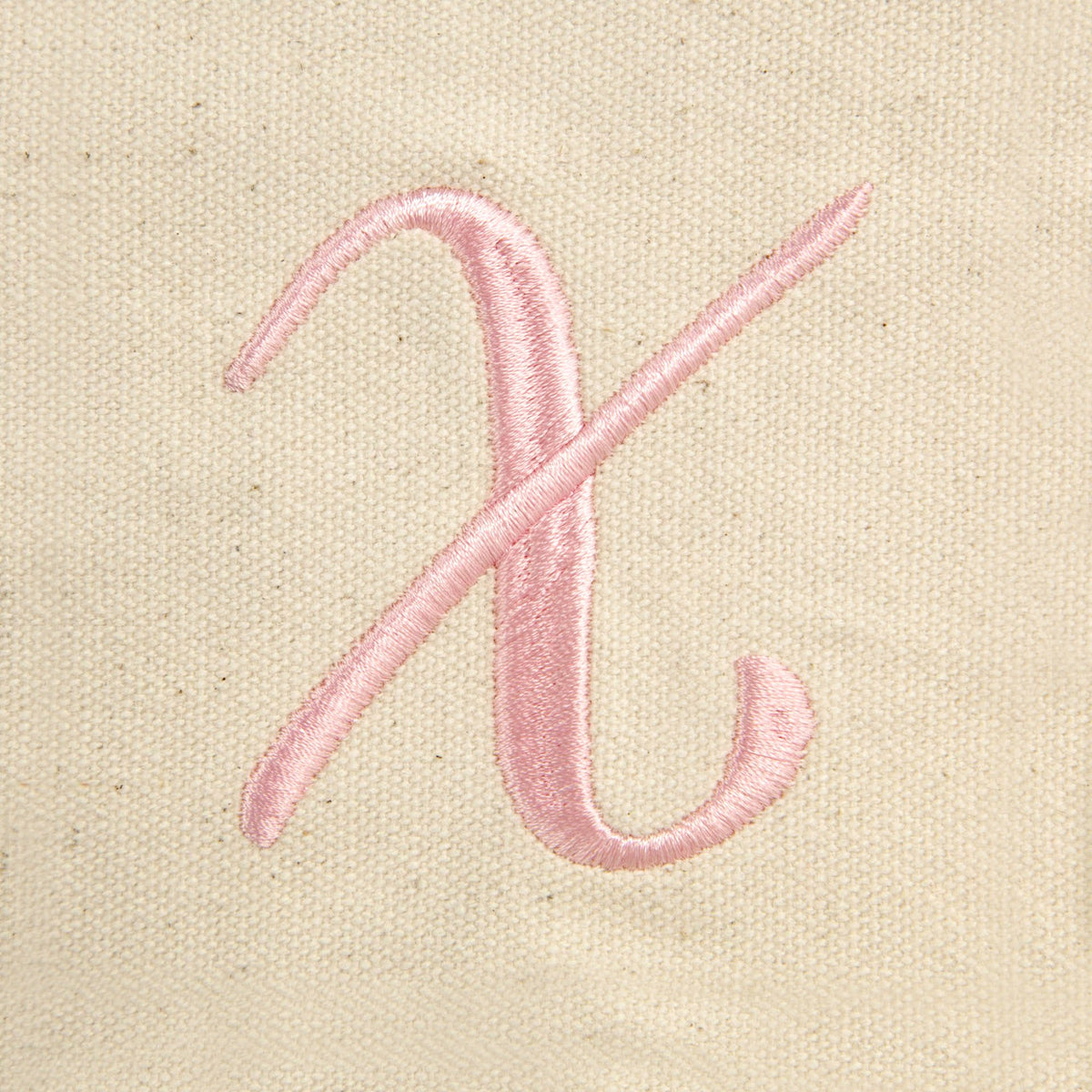 Dalix Women's Cotton Canvas Tote Bag Large Shoulder Bags Pink Monogram a - Z | Large