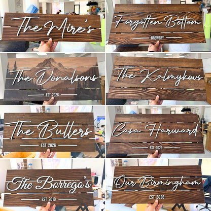 Wooden Name Sign Personalized and Custom