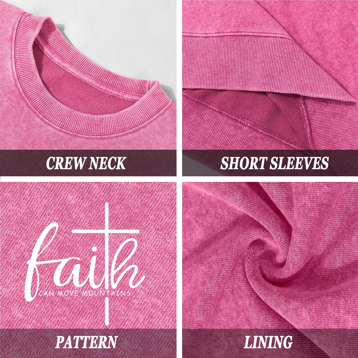 Christian Shirts for Women Faith Can Move Mountains