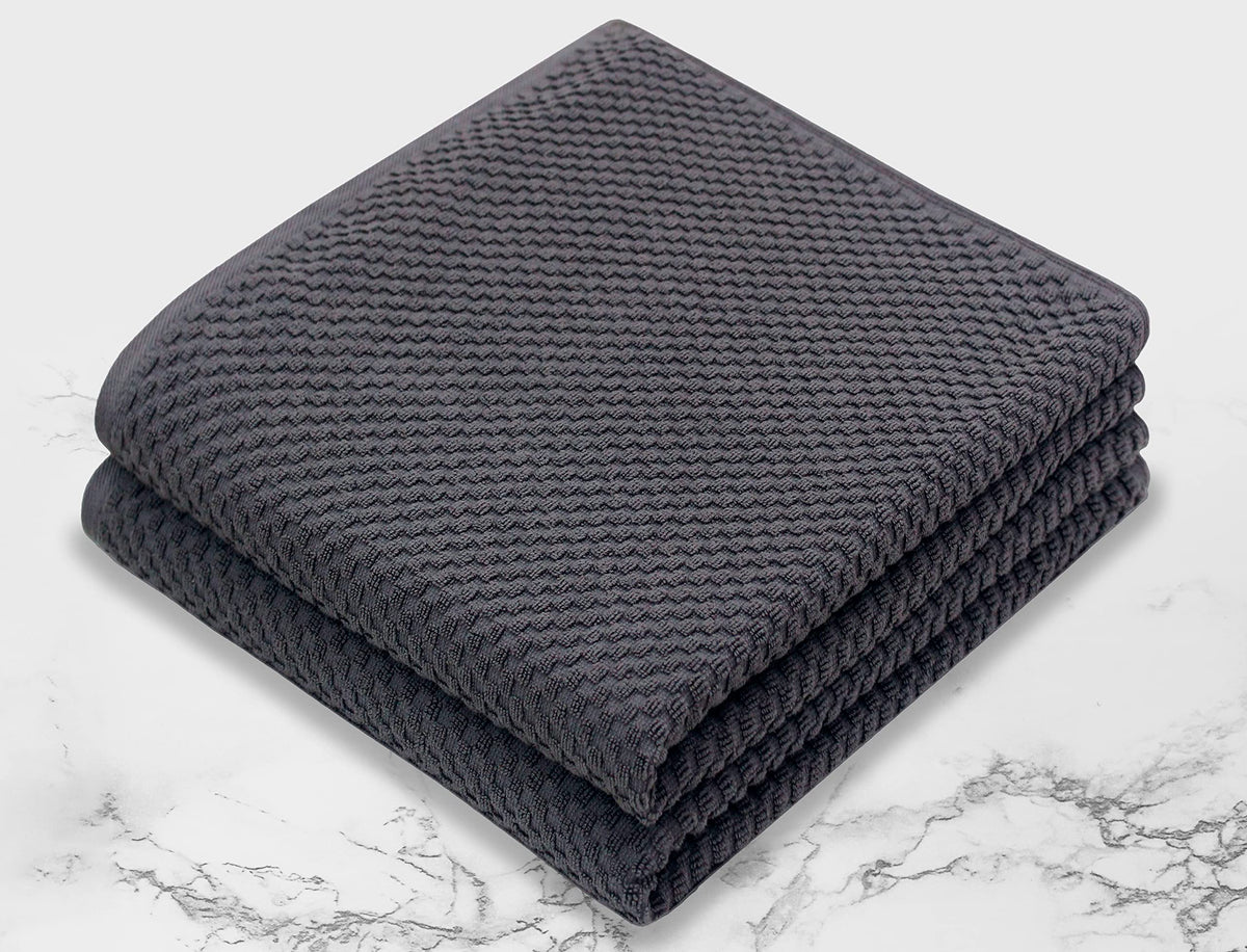 Cotton Craft- Euro Spa Set of 4 Luxury Waffle Weave Bath Towels, Oversized Pure Ringspun Cotton, 30 Inch X 56 Inch, White