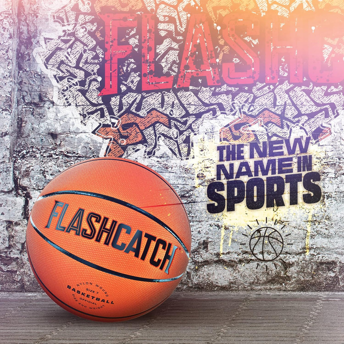 FlashCatch Light Up Basketball - Glow in The Dark - Sports Gear Accessories Gifts for Boys 8-15+ Year Old - Kids Teens Gift Birthday Ideas - Teen Boy Toys Ages 8 9 10 11 12 13 14 15 Outdoor Teenager