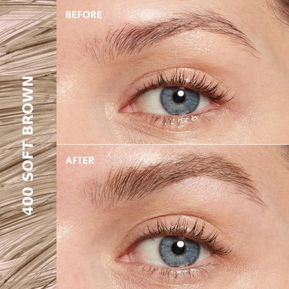 CoverGirl Clean Fresh Brow, 400 Soft Brown, Eyebrow Gel Wax, Long-Lasting, Vegan Formula, Natural Looking, Easy to Apply, Doesn't Smudge, 0.18oz
