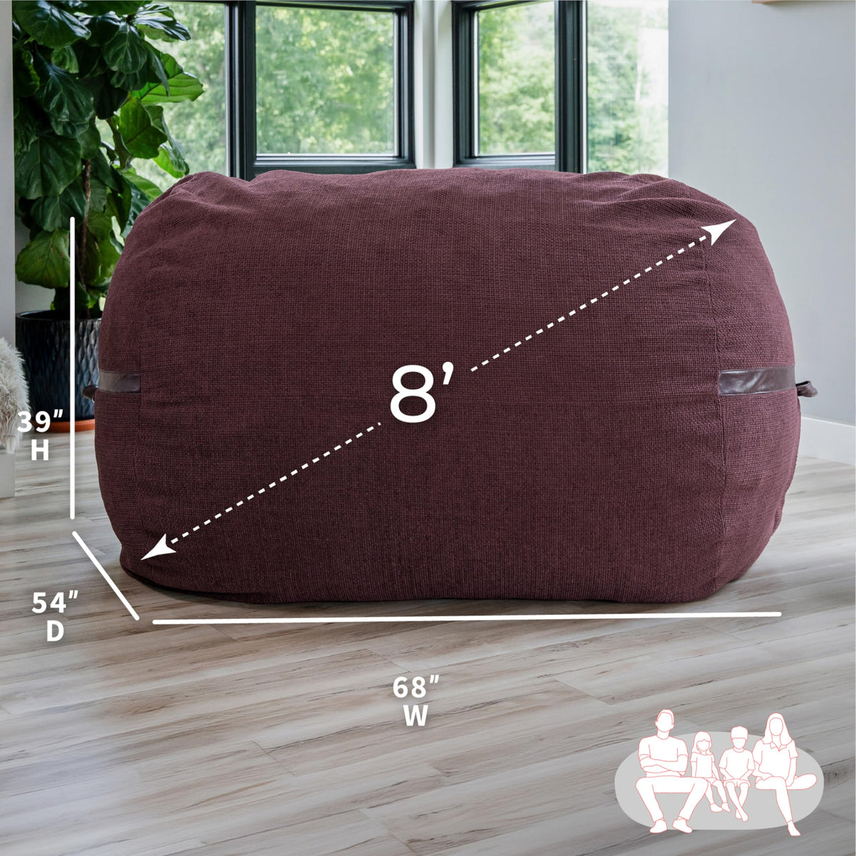 Big Joe Fuf Oversized Couch with Removable Cover