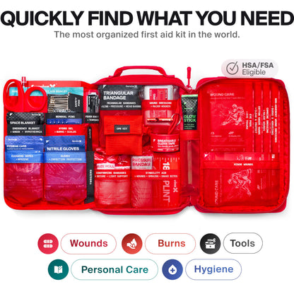 Survivex Large First Aid Kit for Car, Travel & Home - Emergency Kit