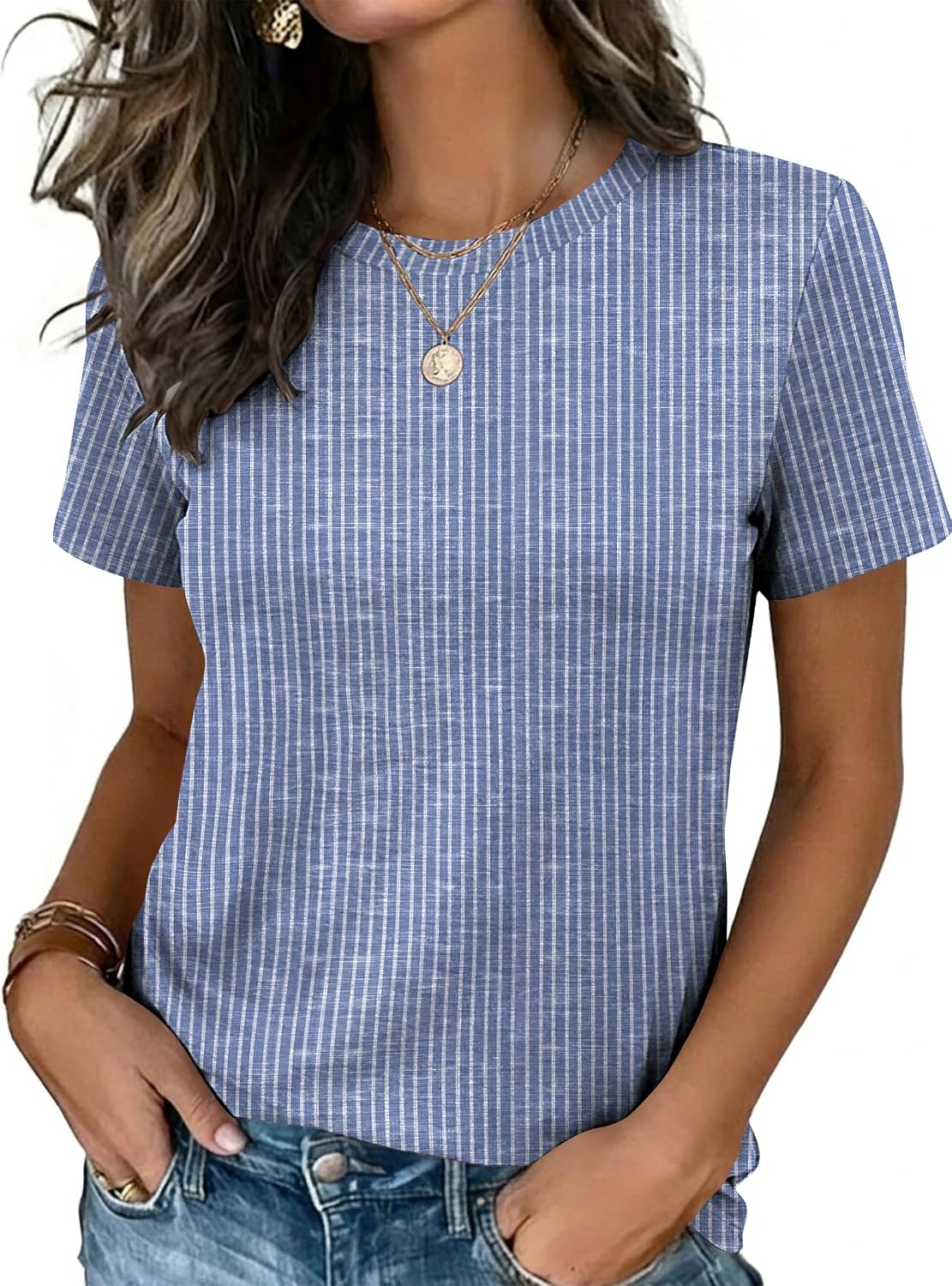 Zeagoo Womens Tshirt Short Sleeve Summer Tops Crewneck Casual Basic Tee Shirts Spring Clothes Trendy Outfit
