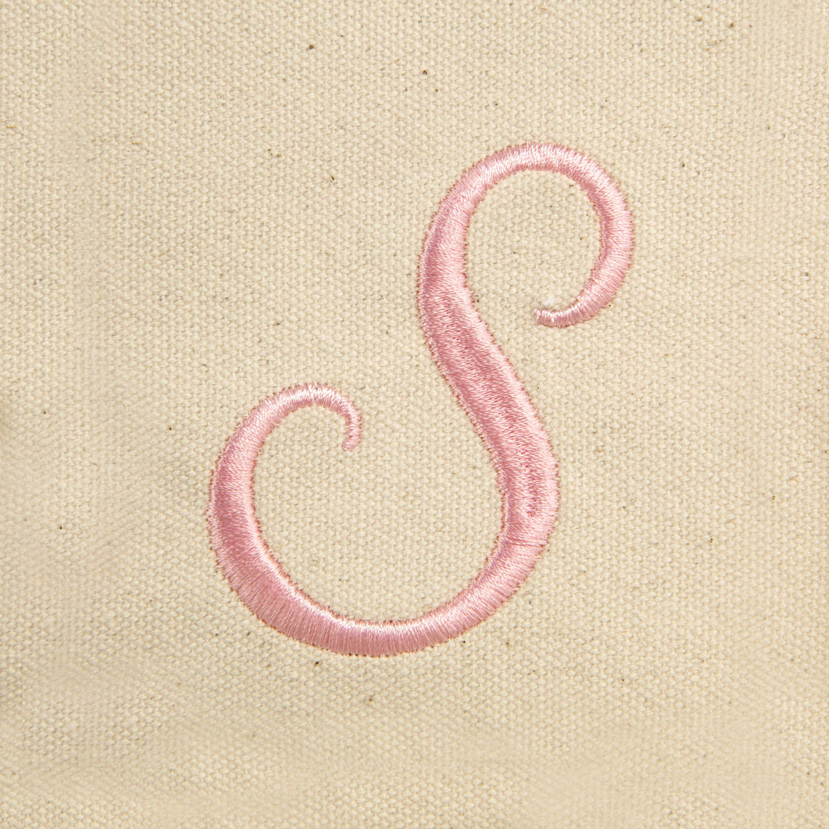 Dalix Women's Cotton Canvas Tote Bag Large Shoulder Bags Pink Monogram a - Z | Large