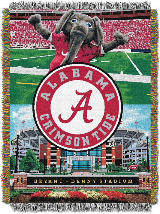 Officially Licensed NCAA "Home Field Advantage" Woven Tapestry Throw Blanket, 48" x 60", Multi Color