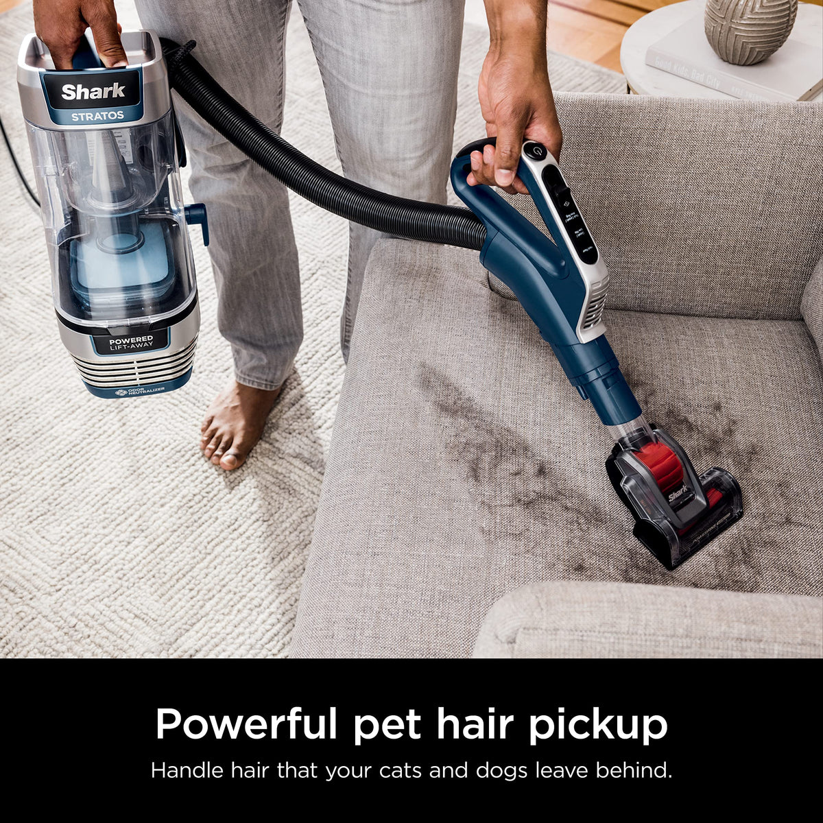 Shark AZ2002 Vertex Powered Lift-Away Upright Vacuum with Duoclean Powerfins, Self-Cleaning
