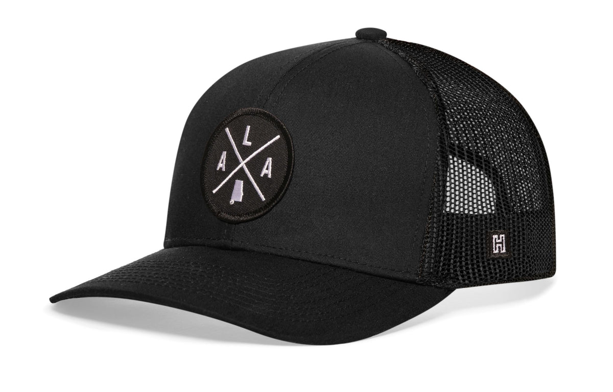 Alabama Trucker Hat | Black Ala X Snapback