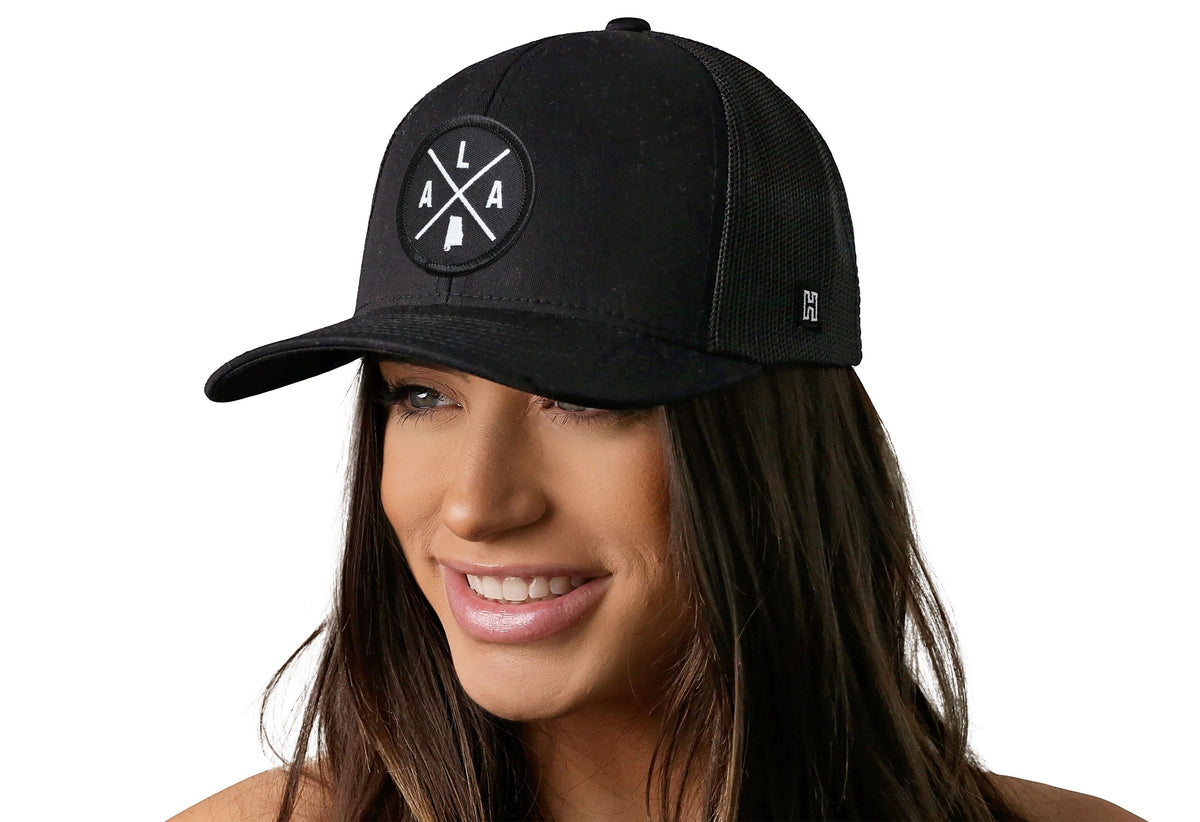 Alabama Trucker Hat | Black Ala X Snapback