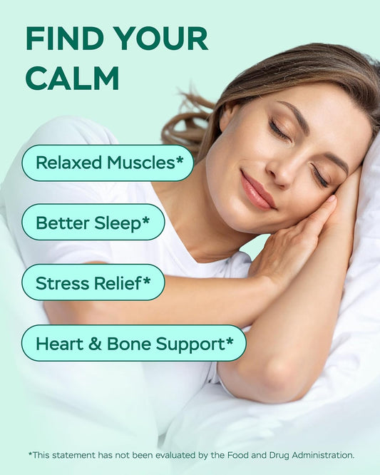 Magnesium Advanced Complex 610Mg with Glycinate, Citrate, Vitamin B6 for 3X Absorption & 5-Htp