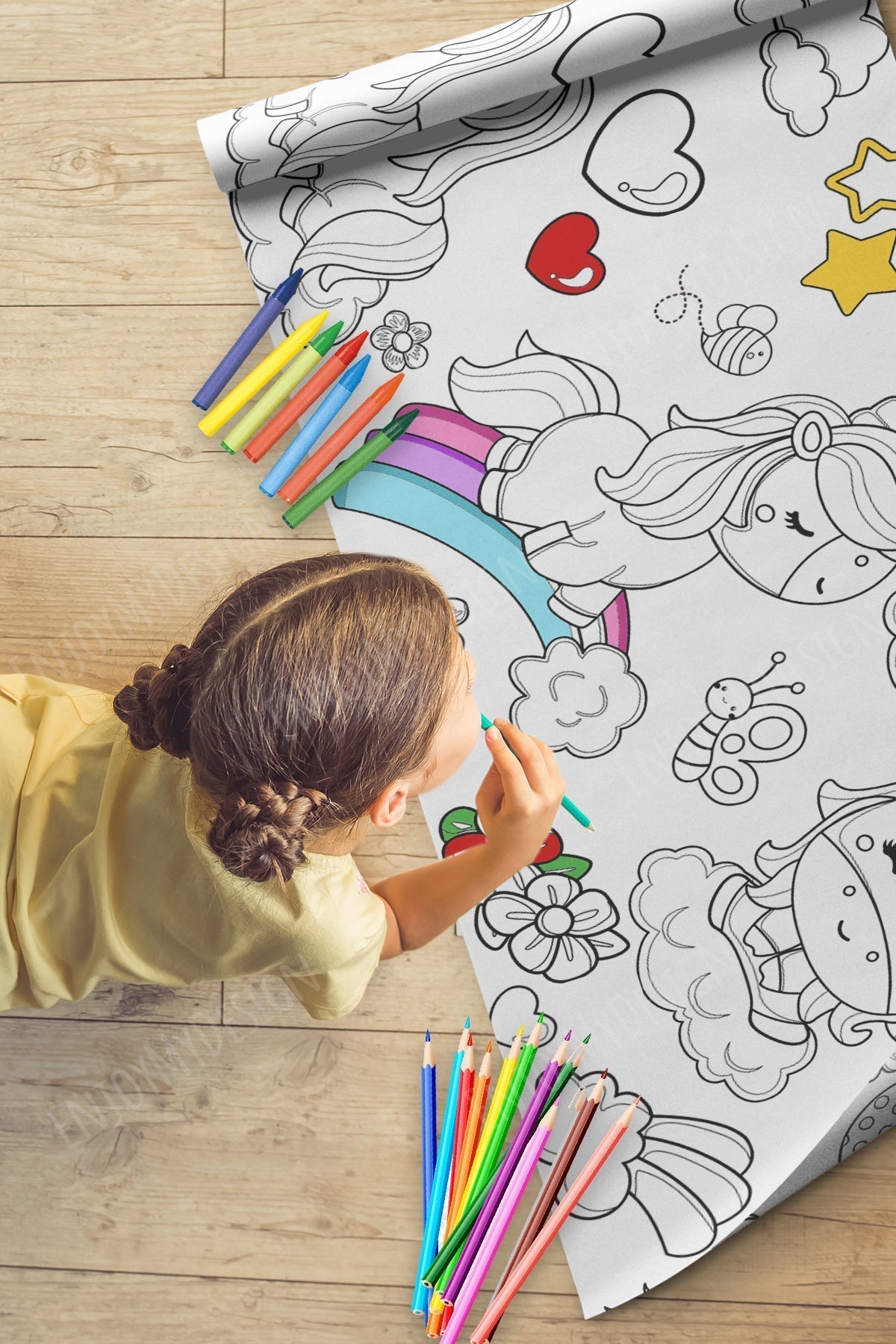 Giant Coloring Paper Activity Roll for Kids, 24"X100"