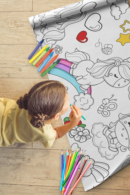 Giant Coloring Paper Activity Roll for Kids, 24"X100"