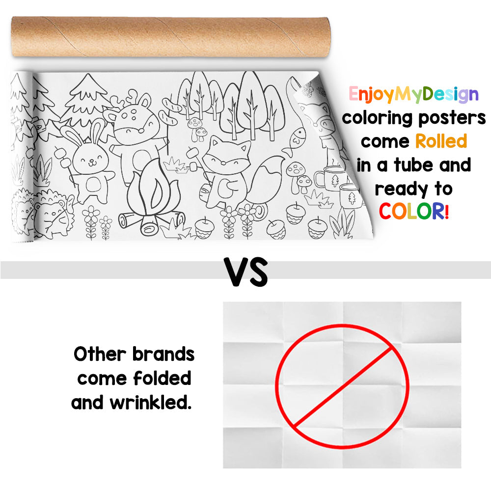 Giant Coloring Paper Activity Roll for Kids, 24"X100"