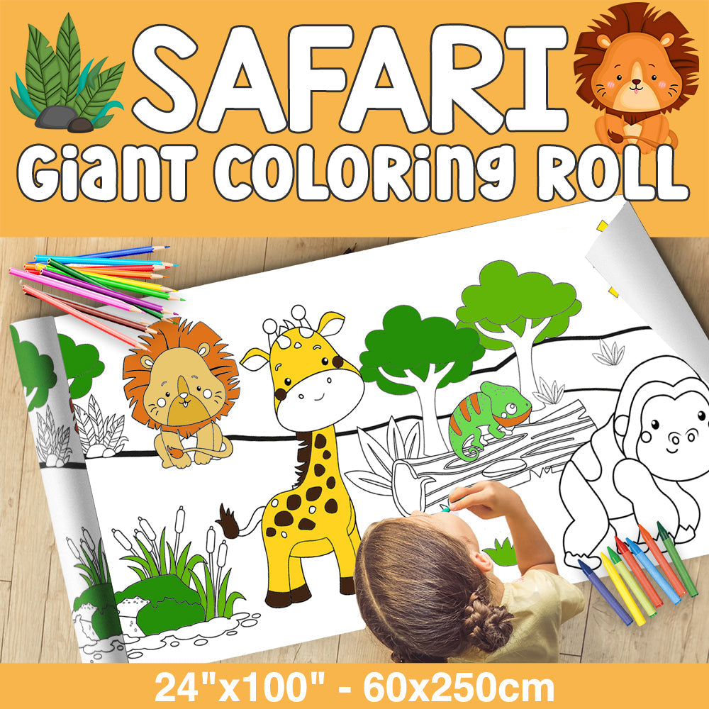 Giant Coloring Paper Activity Roll for Kids, 24"X100"