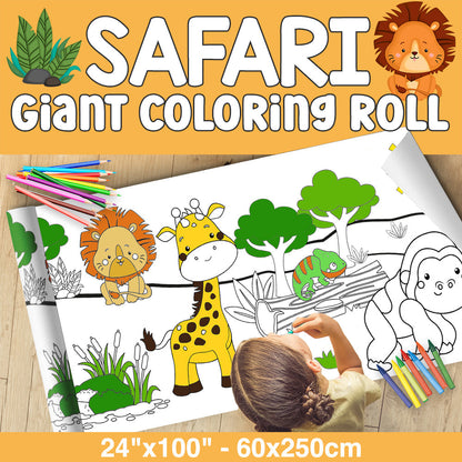 Giant Coloring Paper Activity Roll for Kids, 24"X100"