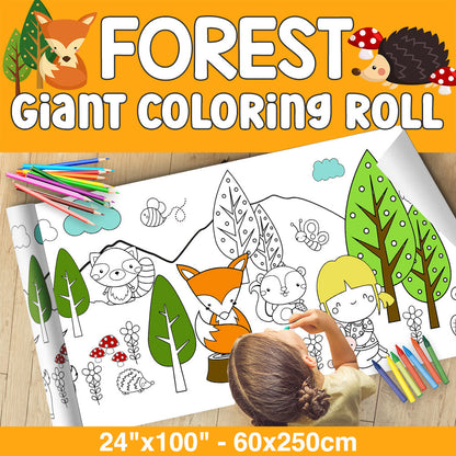 Giant Coloring Paper Activity Roll for Kids, 24"X100"
