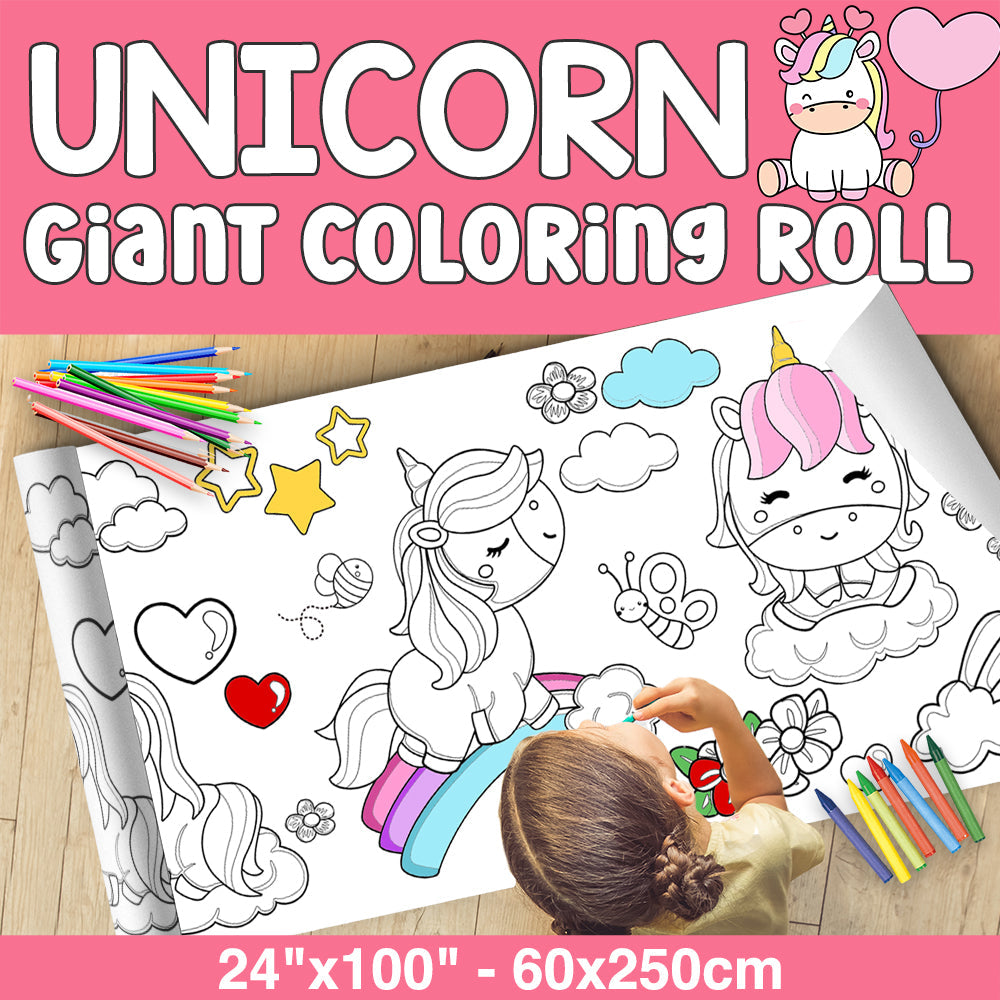 Giant Coloring Paper Activity Roll for Kids, 24"X100"