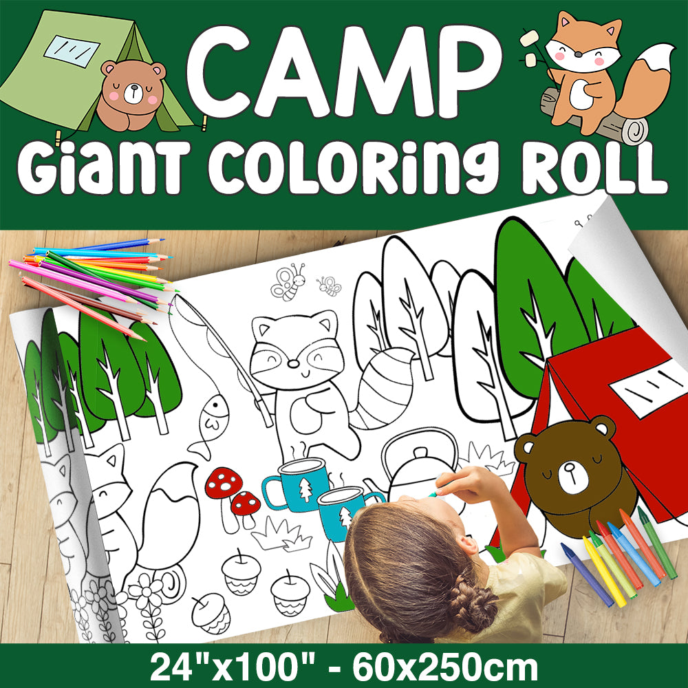 Giant Coloring Paper Activity Roll for Kids, 24"X100"