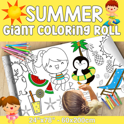 Giant Coloring Paper Activity Roll for Kids, 24"X100"