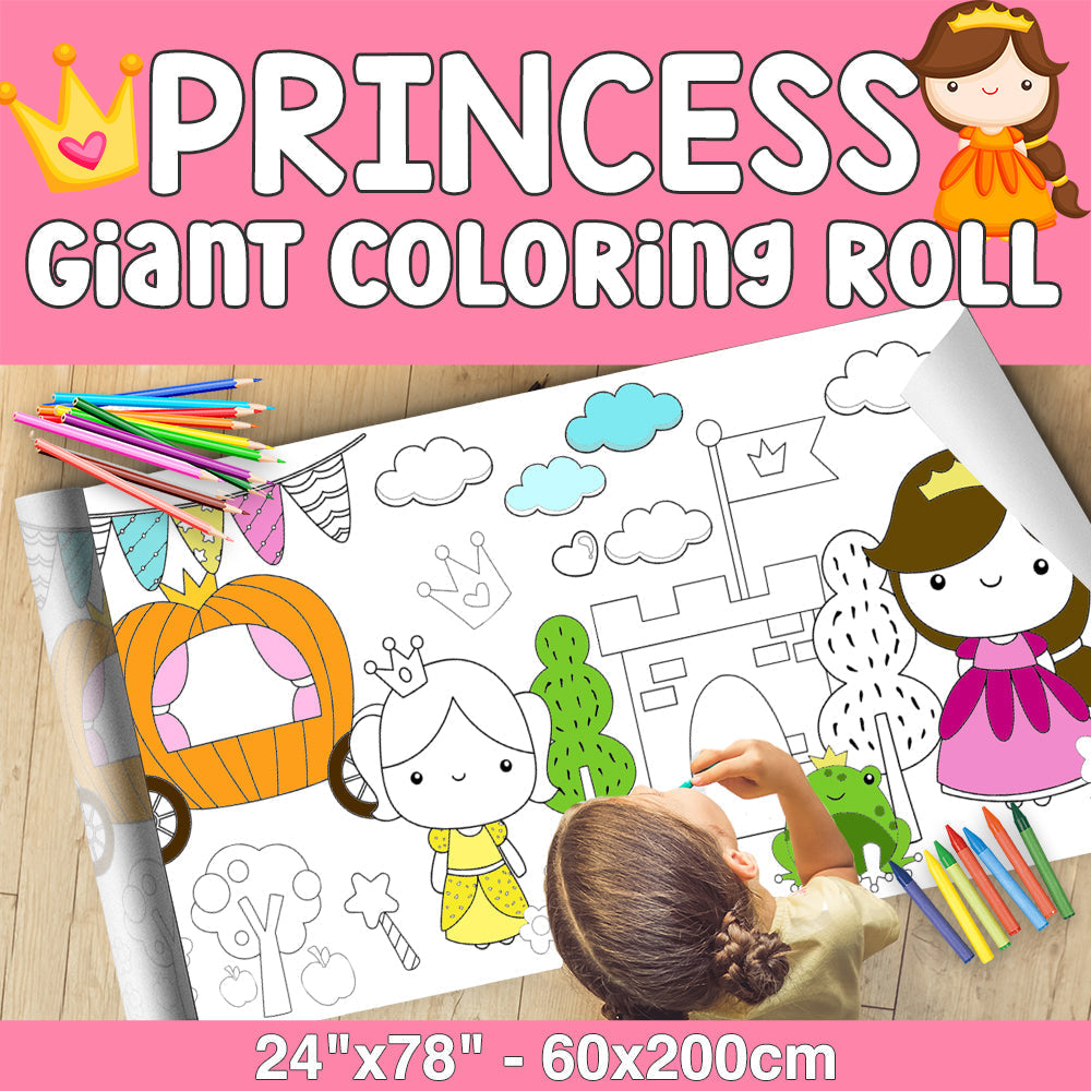 Giant Coloring Paper Activity Roll for Kids, 24"X100"