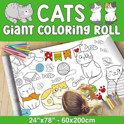 Giant Coloring Paper Activity Roll for Kids, 24"X100"