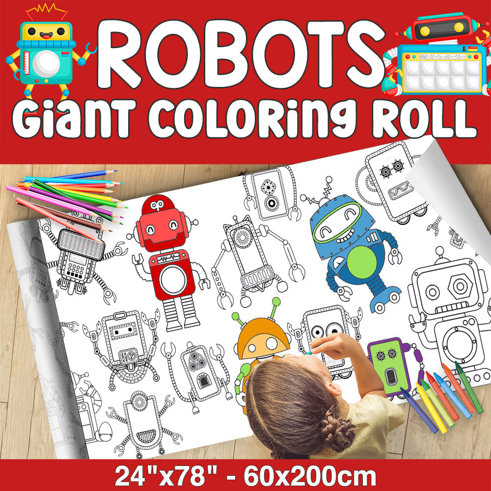 Giant Coloring Paper Activity Roll for Kids, 24"X100"