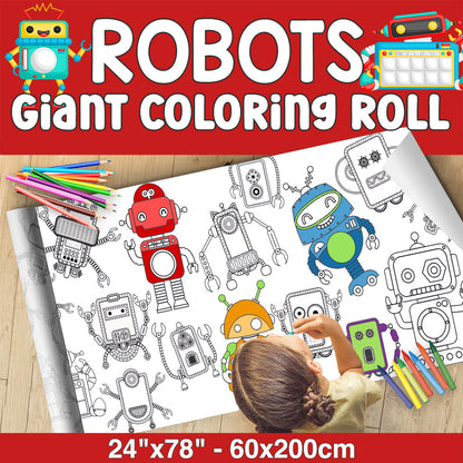 Giant Coloring Paper Activity Roll for Kids, 24"X100"