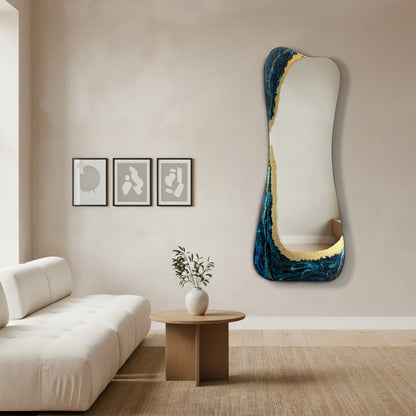 Hand Sculptured Irregular Wall Mirror – Tatiana Glen | Abyss Passage