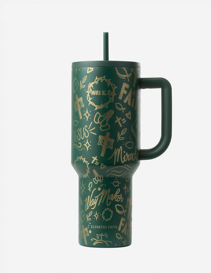 Green Allover Print 40 Oz Ascend Tumbler