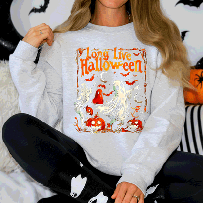 Long Live Halloween Pumpkin Classic Vintage Ghosts Spooky Season Limited Edition Sweatshirt