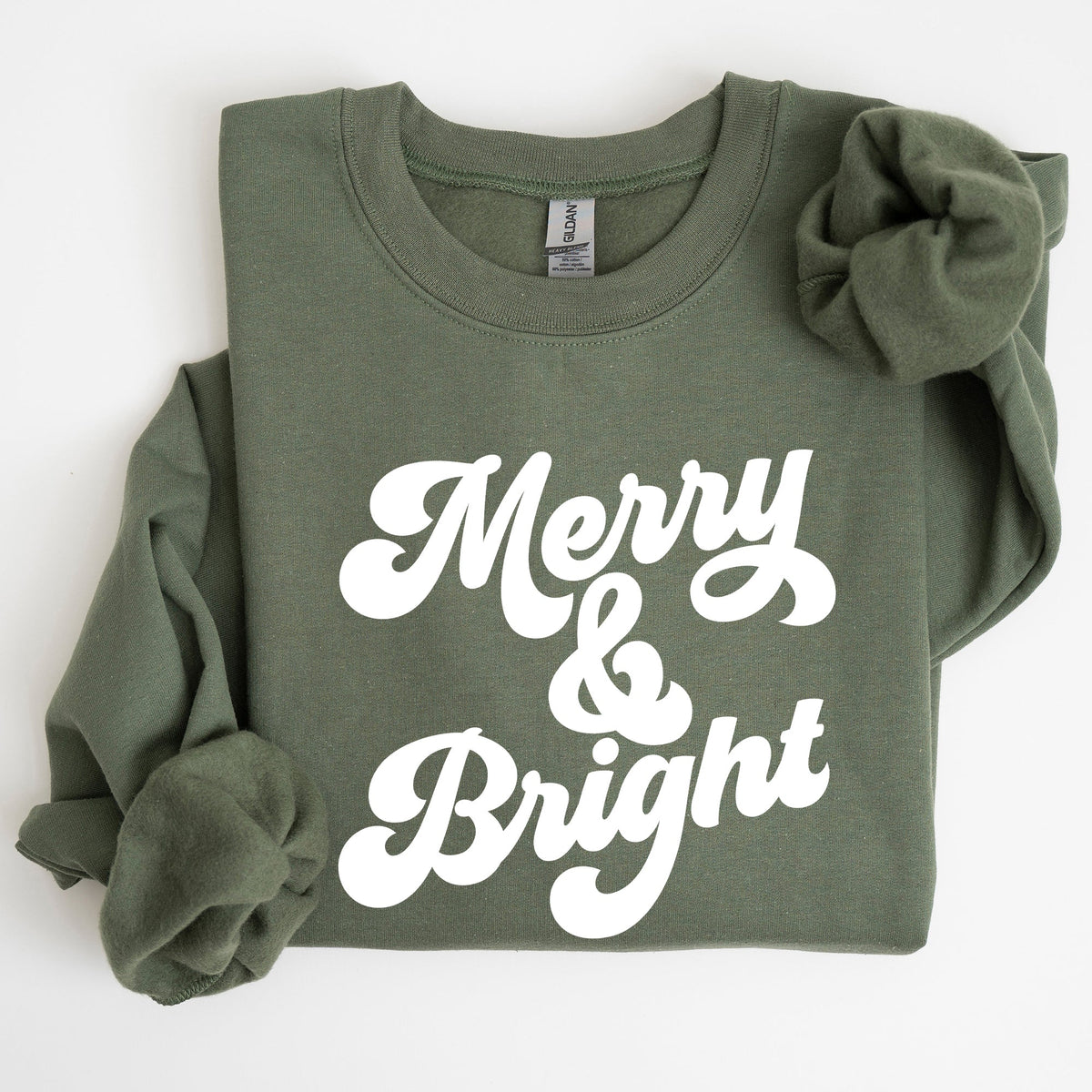 Merry and Bright, Classic Christmas, Winter, Santa, Xmas Sweatshirt