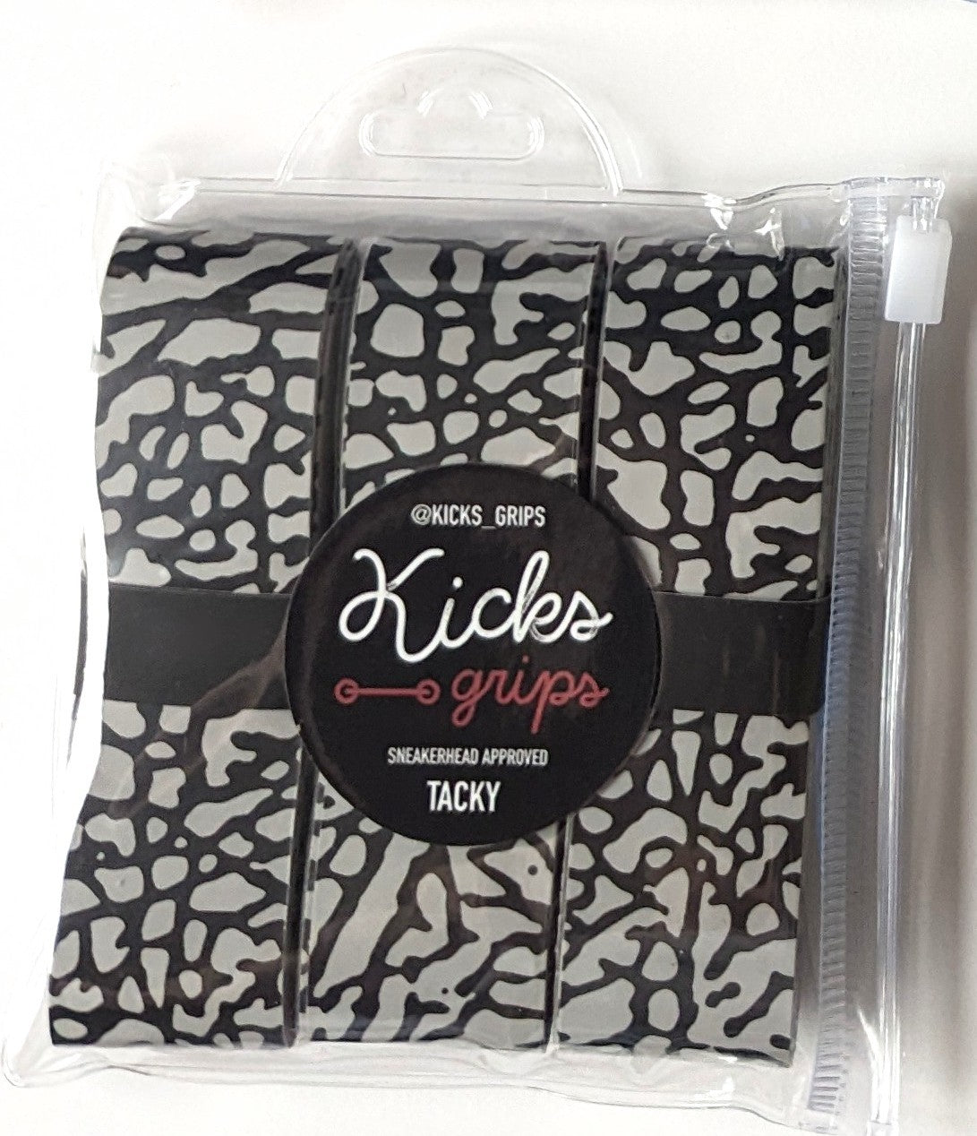 Pickleball/Tennis Overgrip Grip Tape from Kicks Grips - Elephant Print (3-Pack)