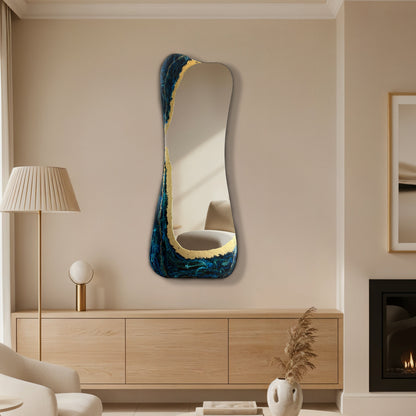 Hand Sculptured Irregular Wall Mirror – Tatiana Glen | Abyss Passage