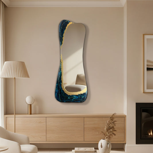 Hand Sculptured Irregular Wall Mirror – Tatiana Glen | Abyss Passage