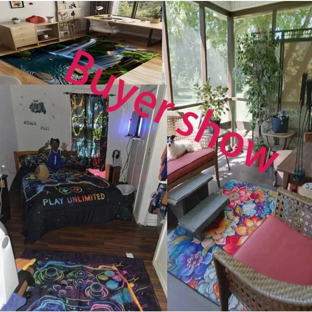 City & Race Track Carpet Series Non Slip Soft Easy to Clean Ideal for Home Play Area Vacation House Interactive Decor Kid Rugs