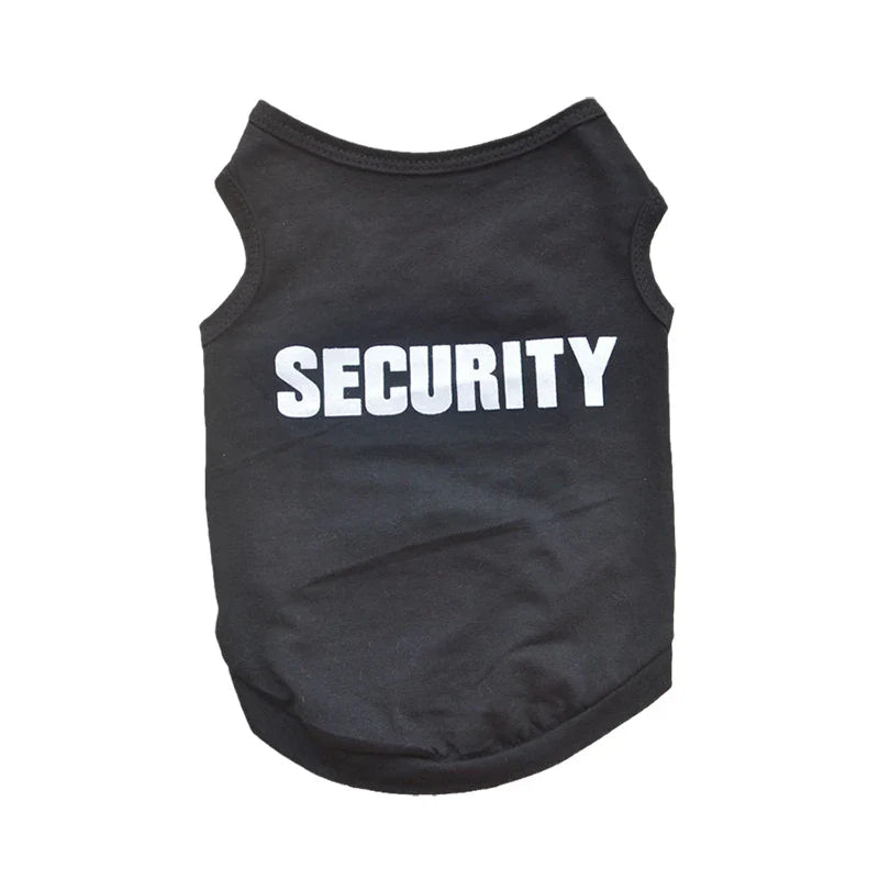 Security Clothing for Dogs Summer Pet T-Shirt Costume