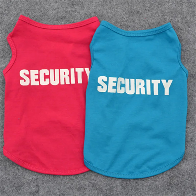 Security Clothing for Dogs Summer Pet T-Shirt Costume