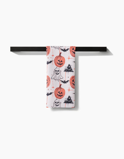 Halloween Is Here Geometry Tea Towel