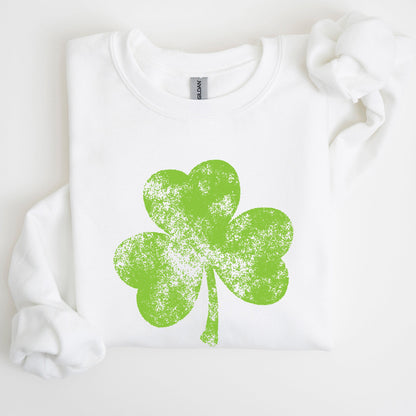 Vintage Shamrock St Patrick's Day Celebration Irish Pride Classic Motif For Festive Wear Sweatshirt