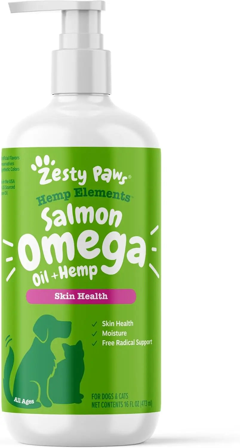 Zesty Paws Wild Alaskan Omega-3 Oil 8.5 Oz – Skin & Coat Support for Pets