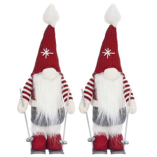 Christmas Gnomes Decorations, Christmas Table Home Ornaments for Holiday Party Gifts (Set of 2) - Multicolor