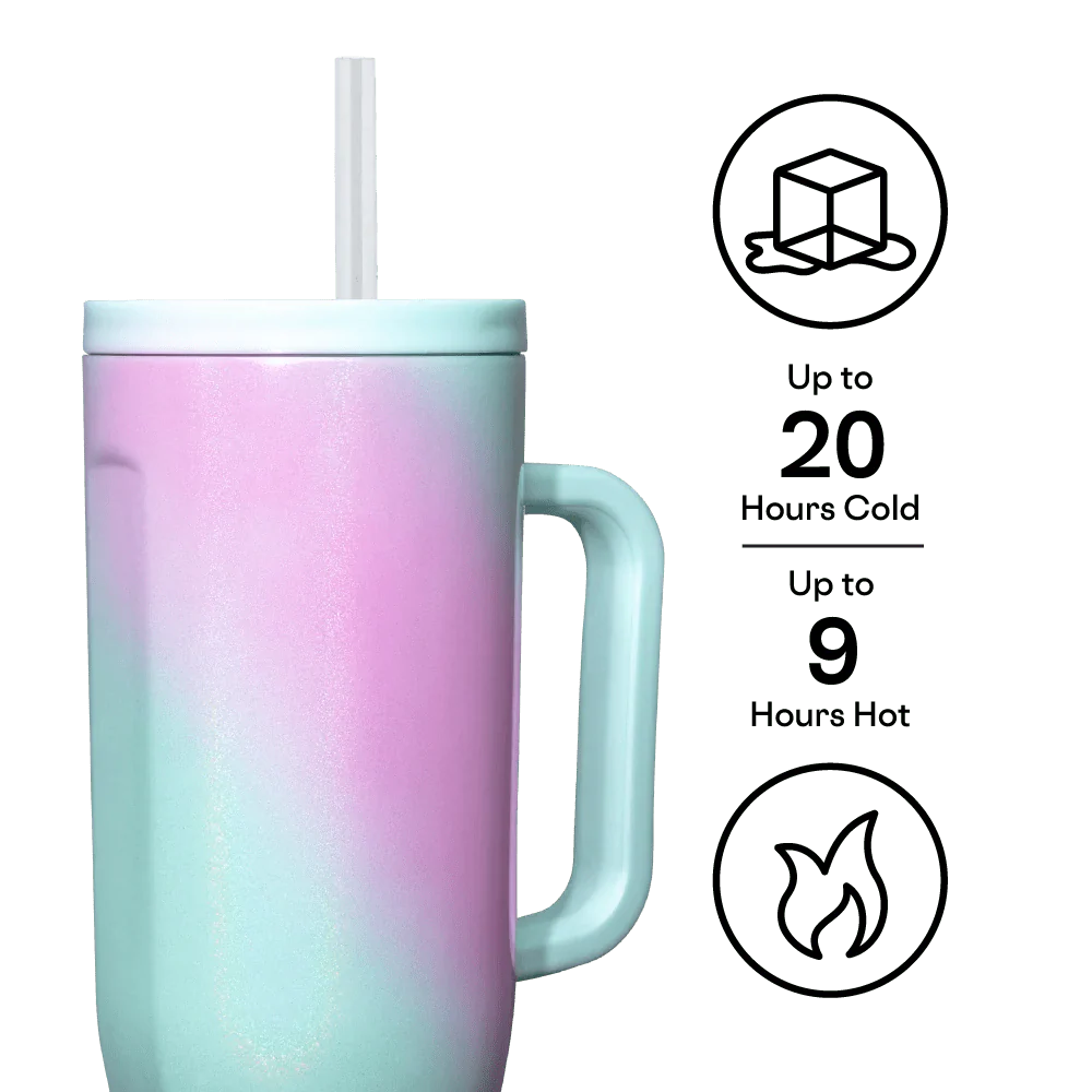 Corkcicle Cruiser 40 Oz - Pink & Teal Shimmer