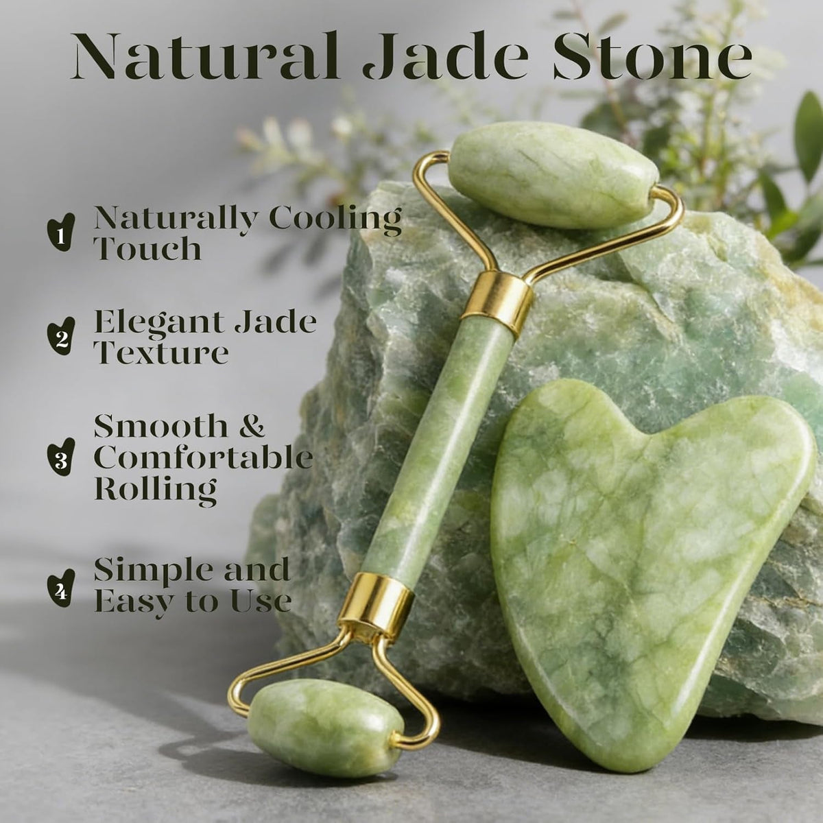 Baimei Icyme Gua Sha & Jade Roller Facial Tools