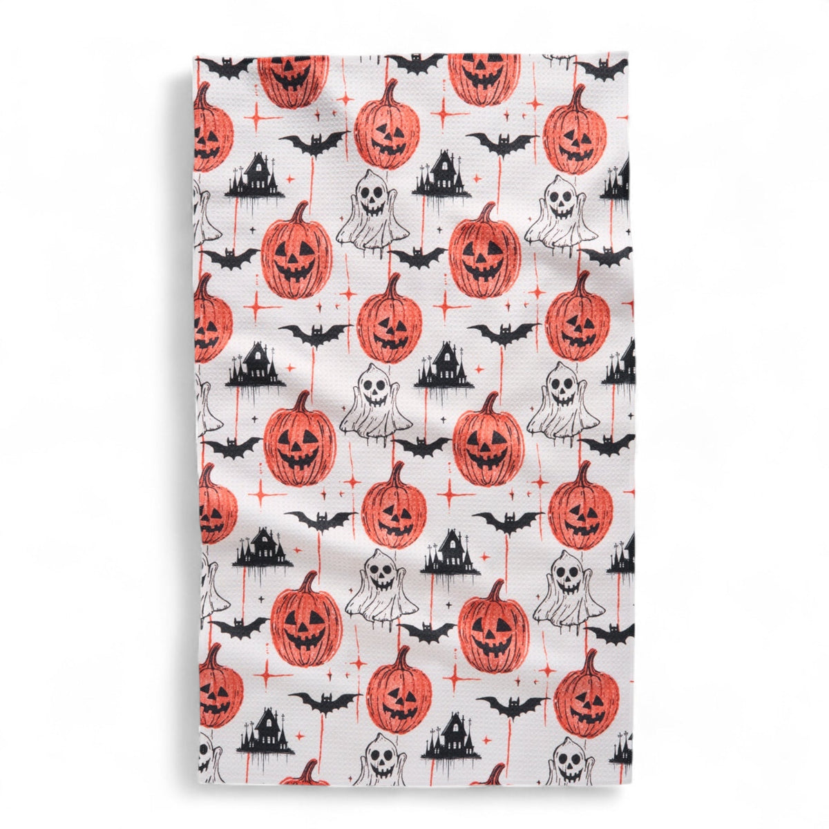 Halloween Is Here Geometry Tea Towel
