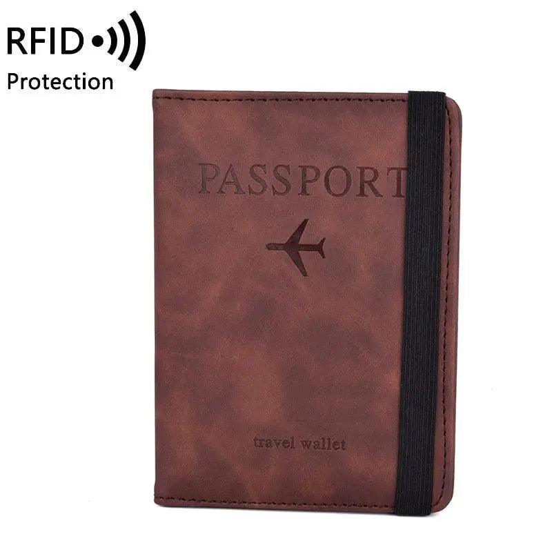 Luxury Leather Passport Elegant Cover Travel Passport Wallet Holder Document Organizer Case Men and Women Accessories