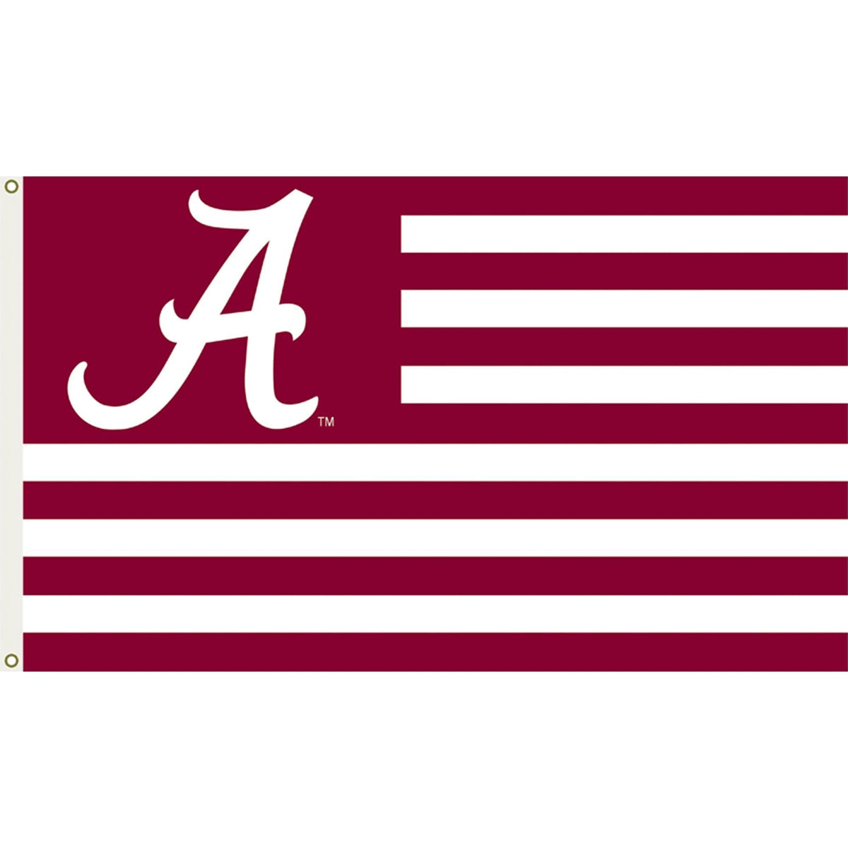 Bsi Products, Inc. - Alabama Crimson Tide 3’X5’ Flag with Heavy-Duty Brass Grommets - Ua Football, Basketball & Baseball Pride - High Durability - Designed for Indoor or Outdoor Use - Great Gift Idea