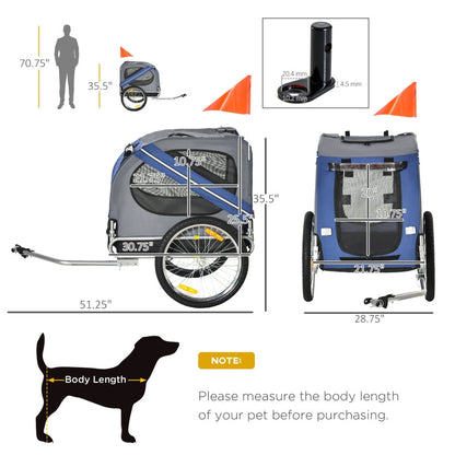 Bike Trailer Cargo Cart for Dogs and Pets